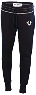 True Religion Women's Crystal Horseshoe Jogger Sweatpants-Black