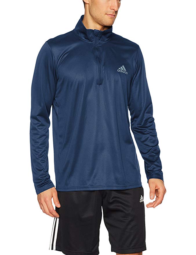 adidas Men's Essentials Tech Quarter Zip Long Sleeve Shirt