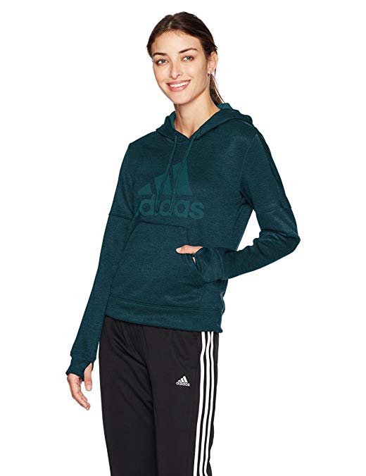 adidas Women's Team Issue Fleece Pullover Logo Hoodie