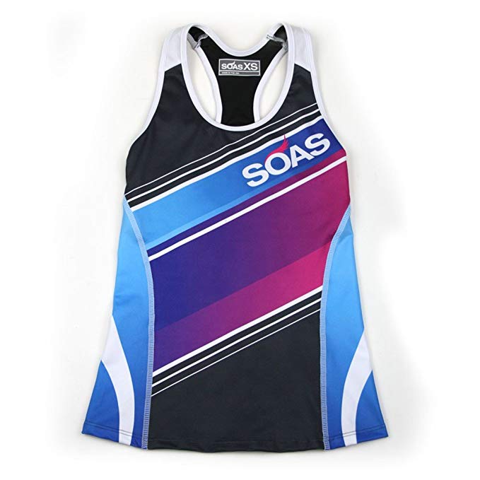 SOAS Racing Tri Tank - Interior Bra Cups & Pockets Aquarius Collection