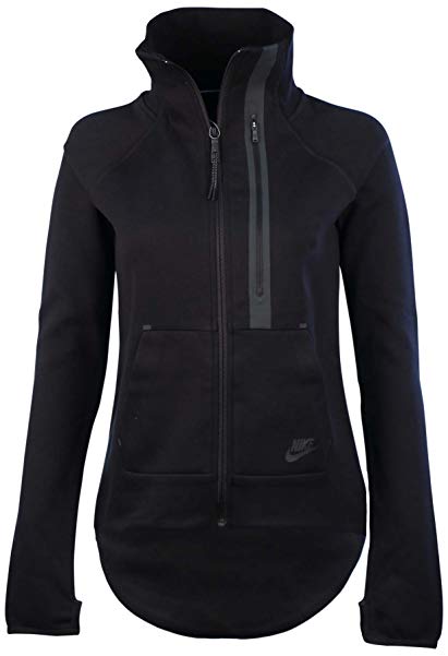 Nike Women's Tech Fleece Moto Cape Jacket, Black, Small