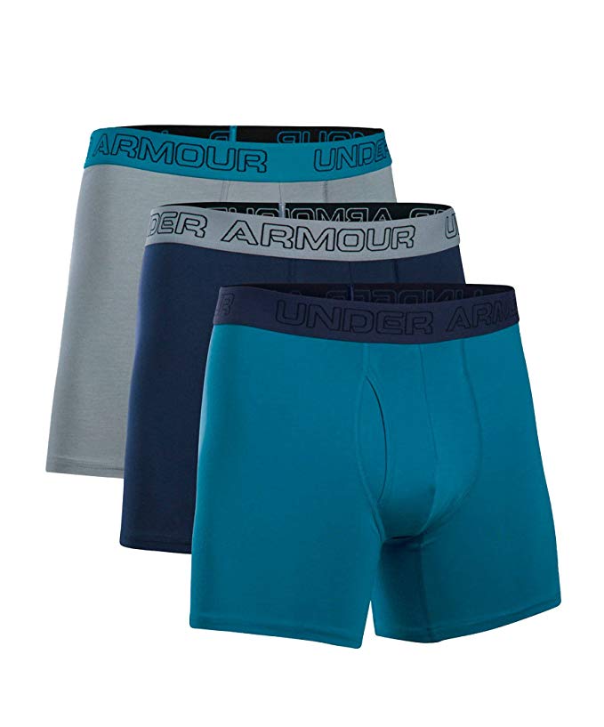 Under Armour Men's Charged Cotton Stretch 6” Boxerjock 3-Pack