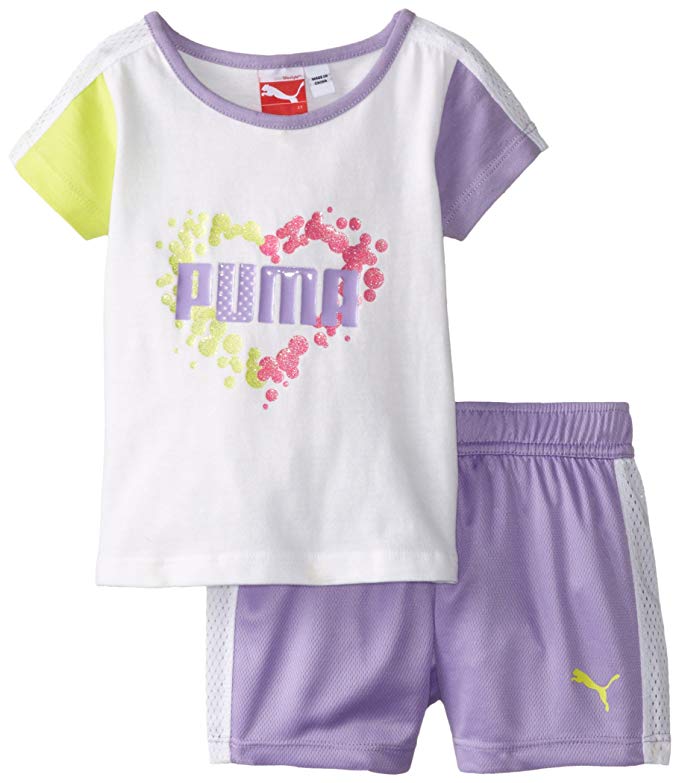 PUMA Little Girls' Tee and Short Set