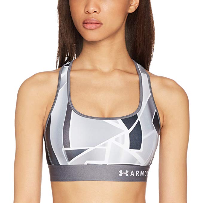 Under Armour Women's Armour Mid Crossback Print Sports Bra